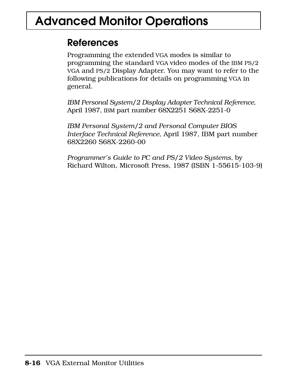 References, Advanced monitor operations | Texas Instruments 4000M User Manual | Page 163 / 295