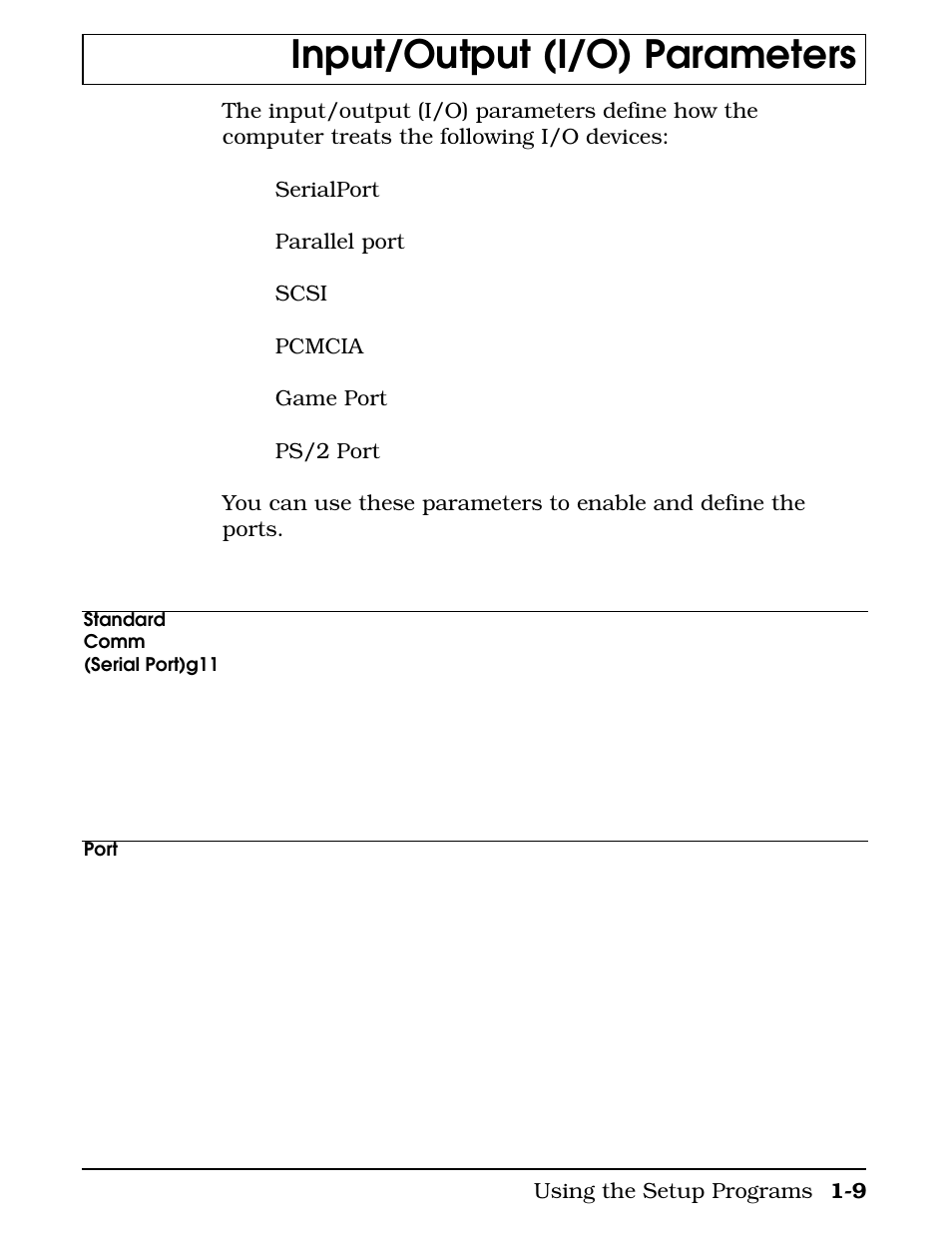 Input/output (i/o) parameters | Texas Instruments 4000M User Manual | Page 17 / 295