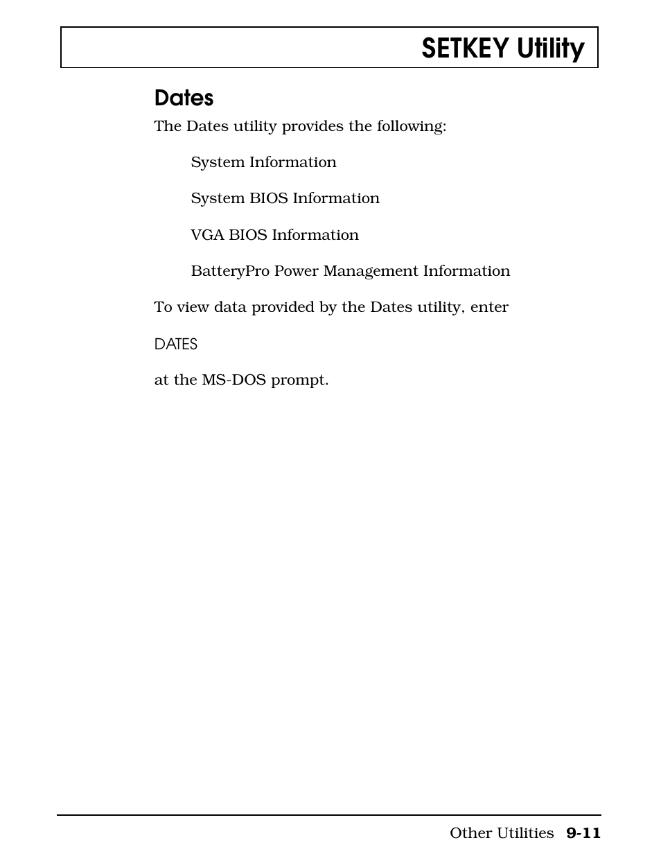 Dates, Setkey utility | Texas Instruments 4000M User Manual | Page 176 / 295