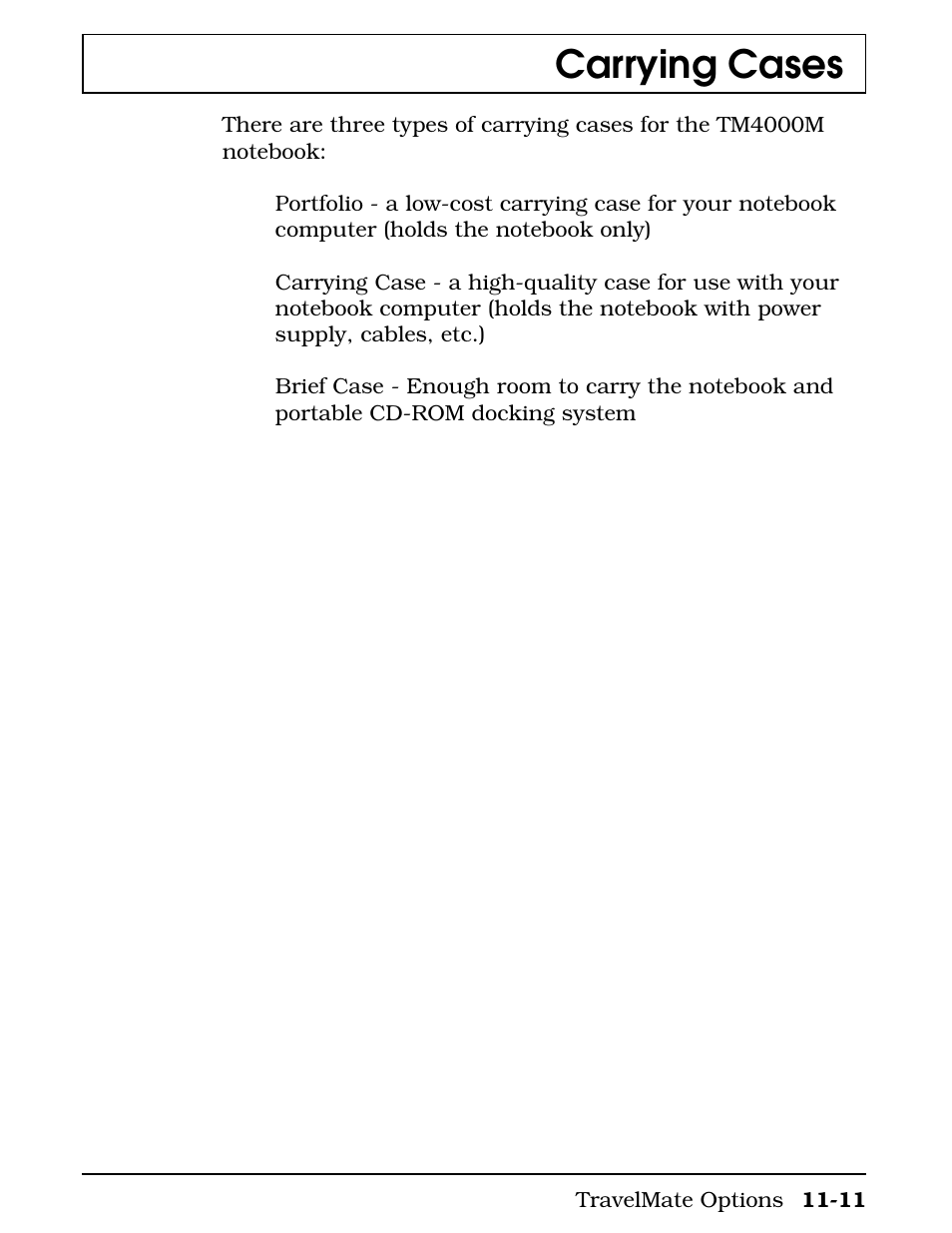 Carrying cases | Texas Instruments 4000M User Manual | Page 197 / 295