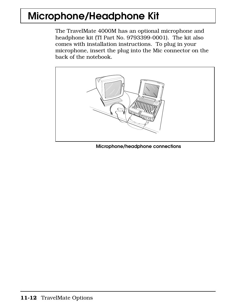 Microphone/headphone kit | Texas Instruments 4000M User Manual | Page 198 / 295