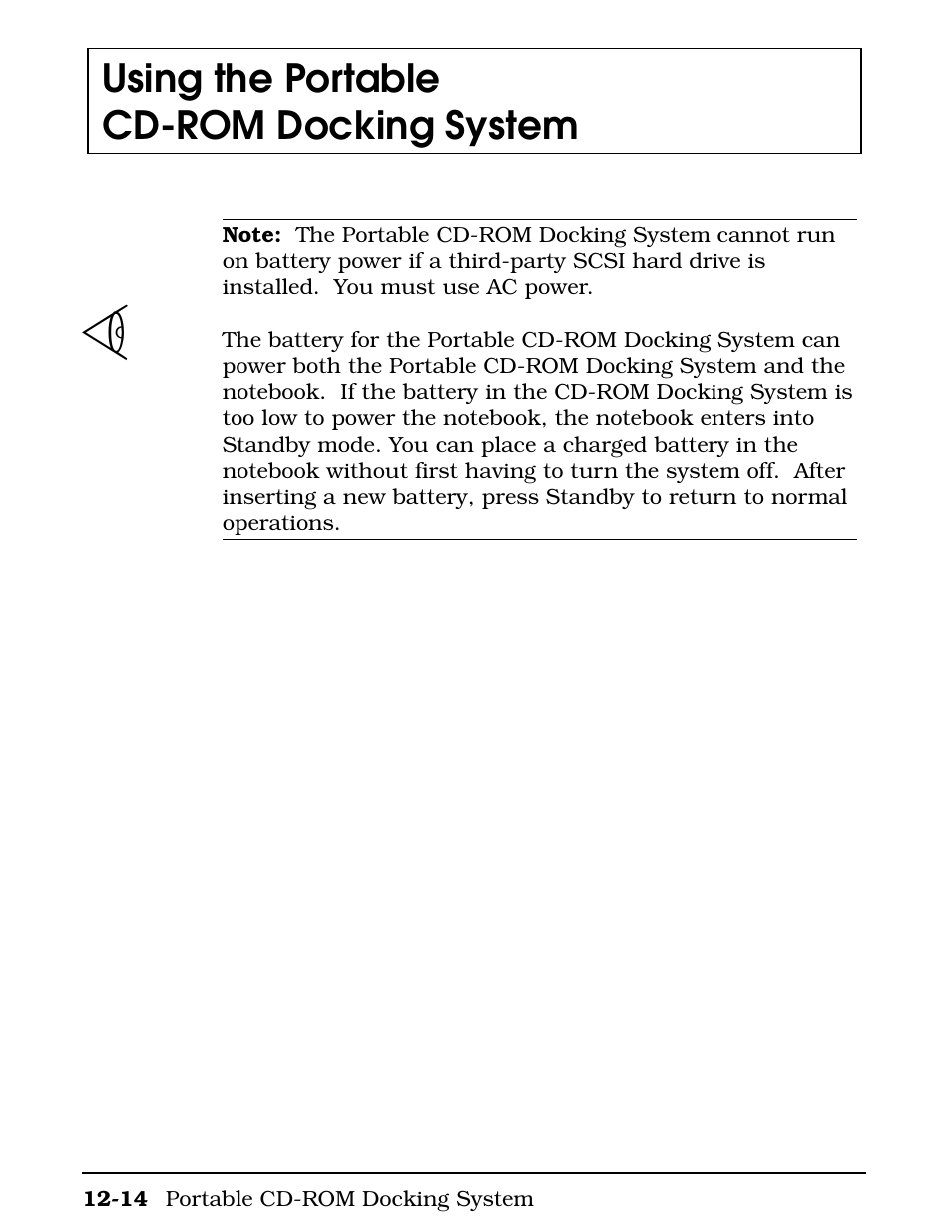 Using the portable cd-rom docking system | Texas Instruments 4000M User Manual | Page 215 / 295