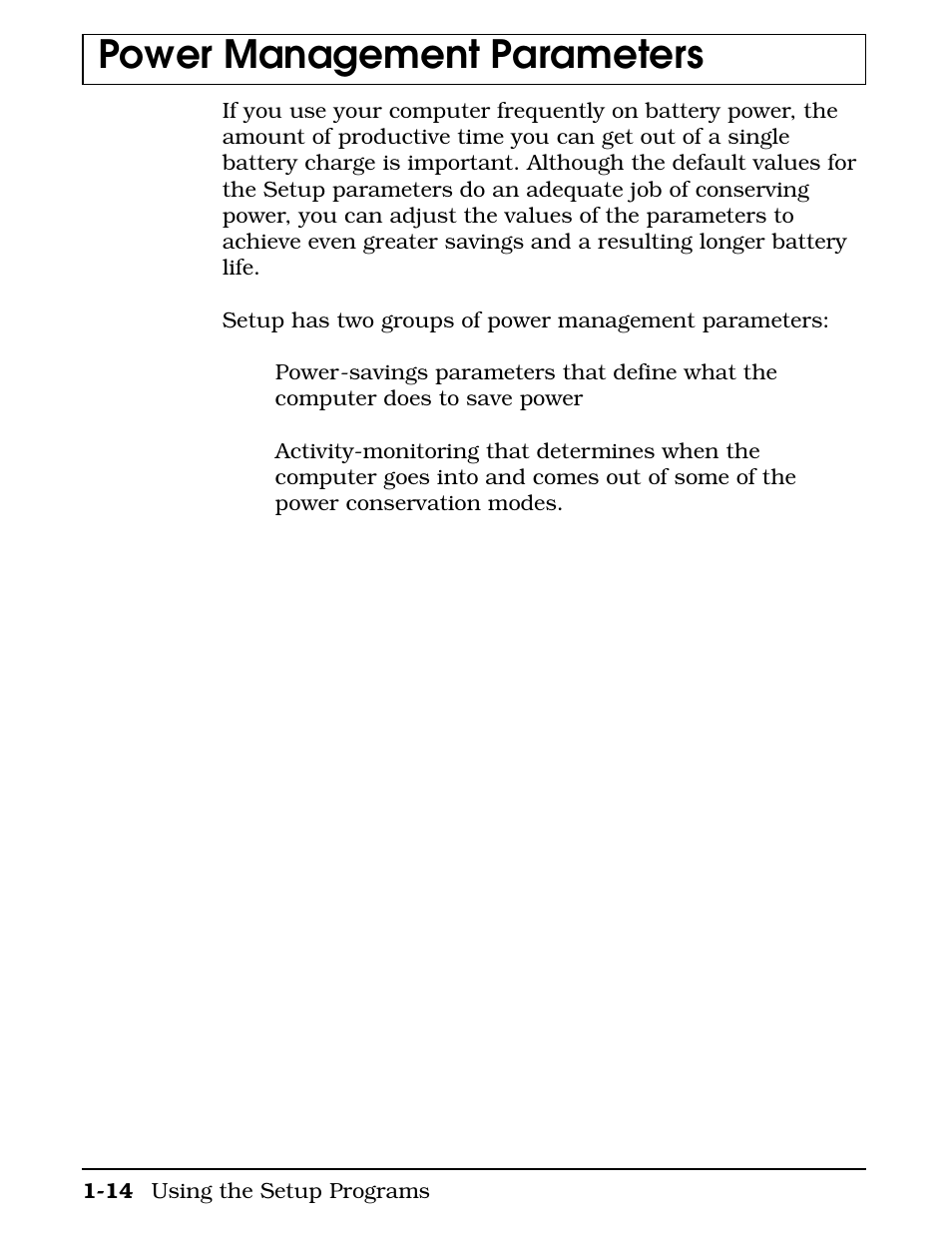 Power management parameters | Texas Instruments 4000M User Manual | Page 22 / 295