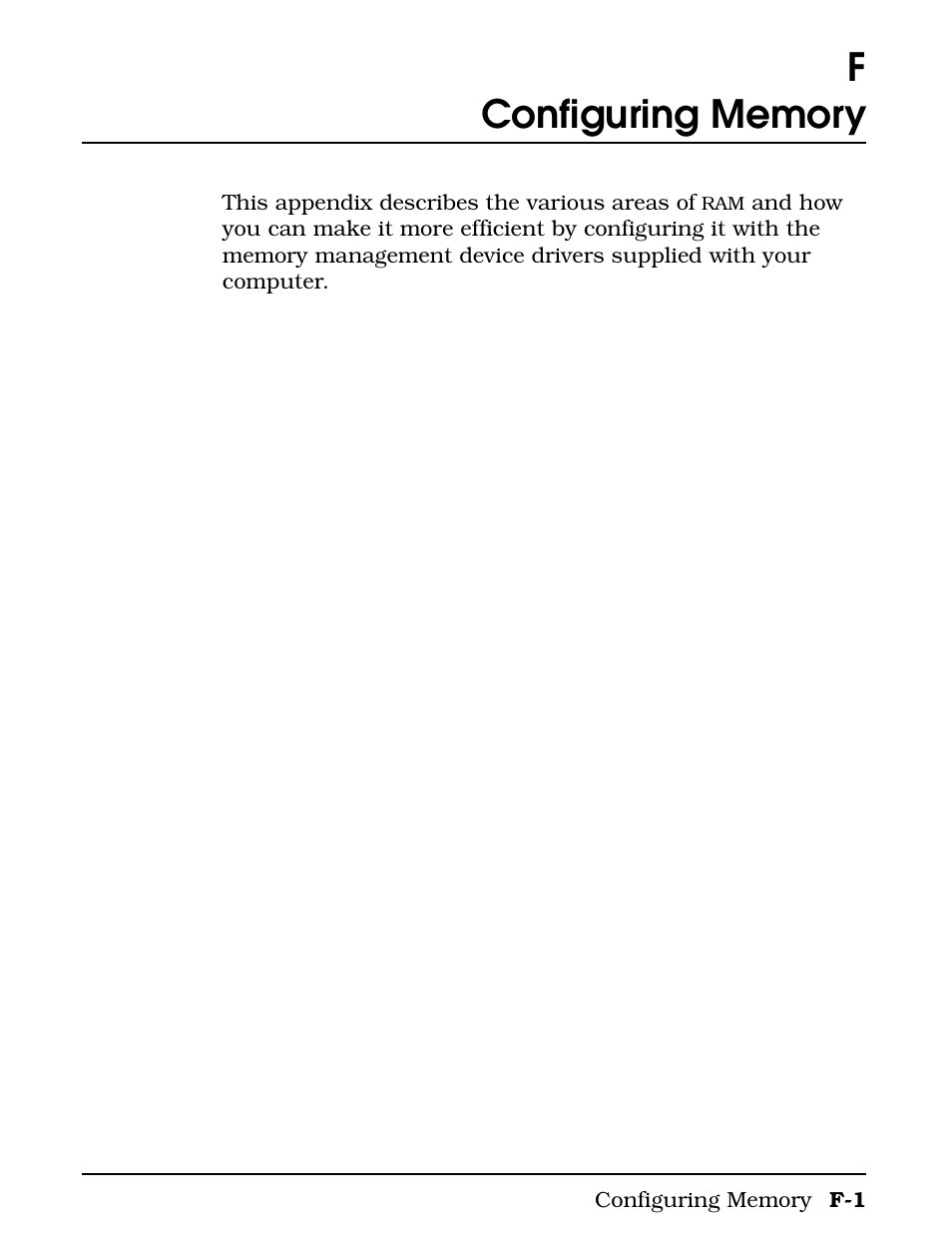 Configuring memory, Appendix f configuring memory | Texas Instruments 4000M User Manual | Page 255 / 295