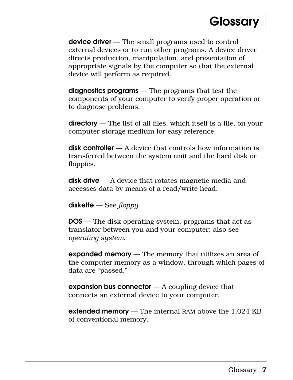 Glossary | Texas Instruments 4000M User Manual | Page 281 / 295