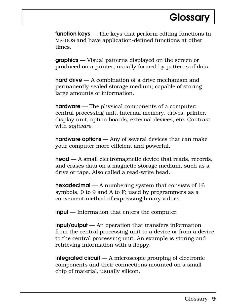 Glossary | Texas Instruments 4000M User Manual | Page 283 / 295