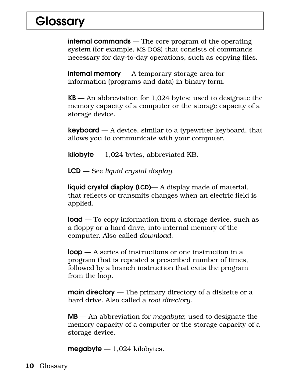 Glossary | Texas Instruments 4000M User Manual | Page 284 / 295