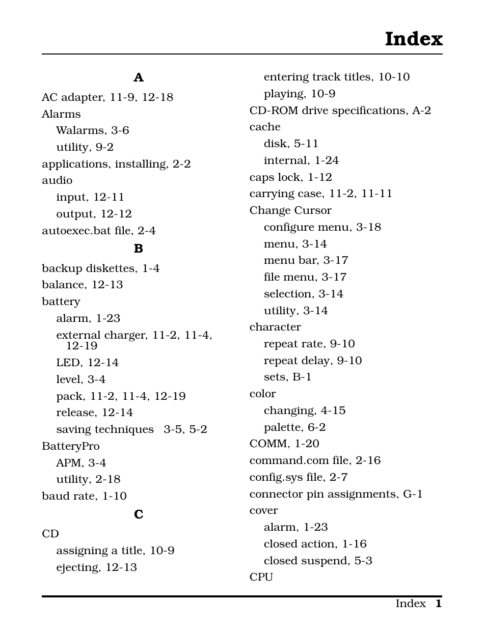 Index | Texas Instruments 4000M User Manual | Page 289 / 295