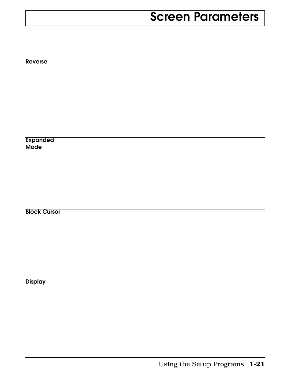 Screen parameters | Texas Instruments 4000M User Manual | Page 29 / 295