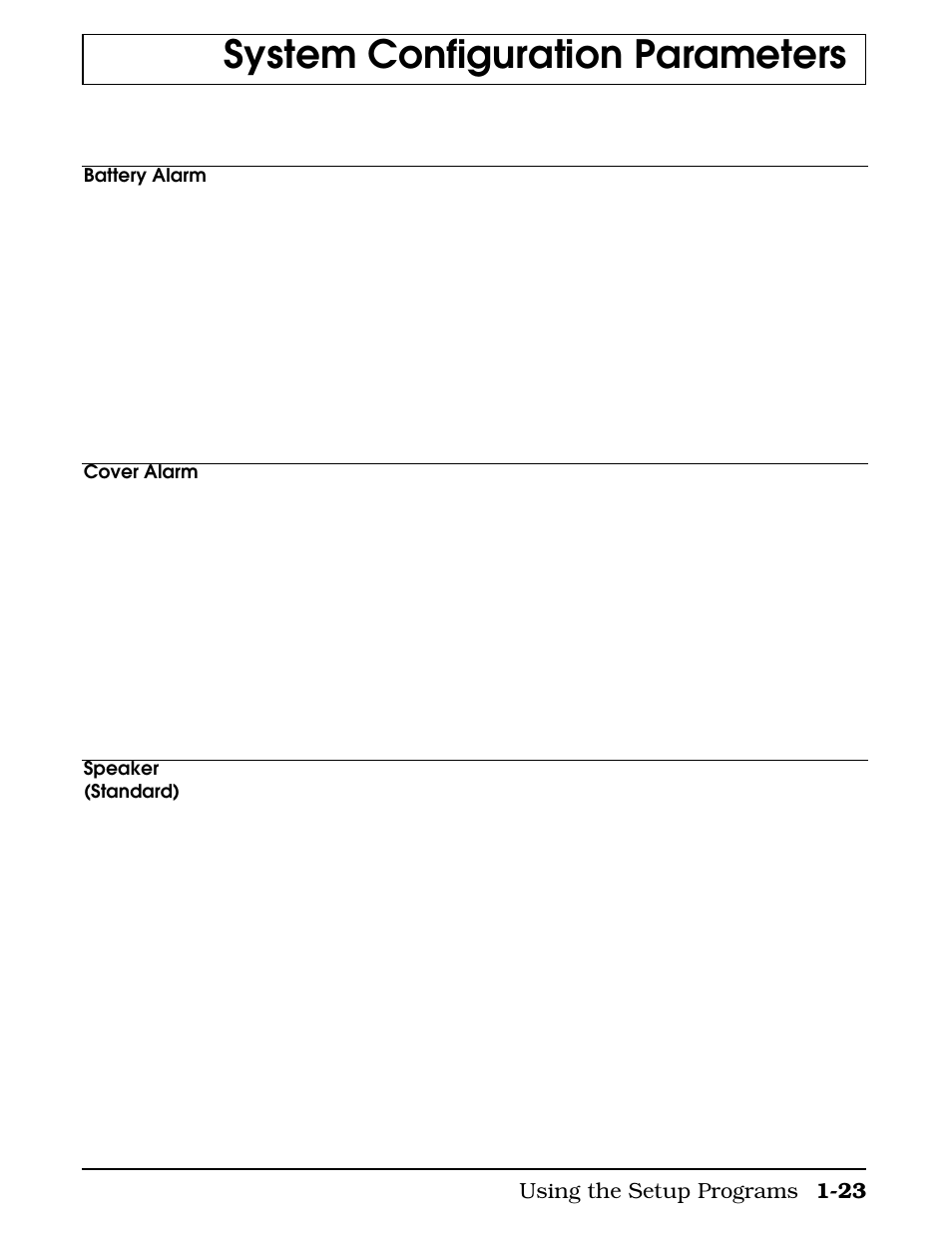 System configuration parameters | Texas Instruments 4000M User Manual | Page 31 / 295