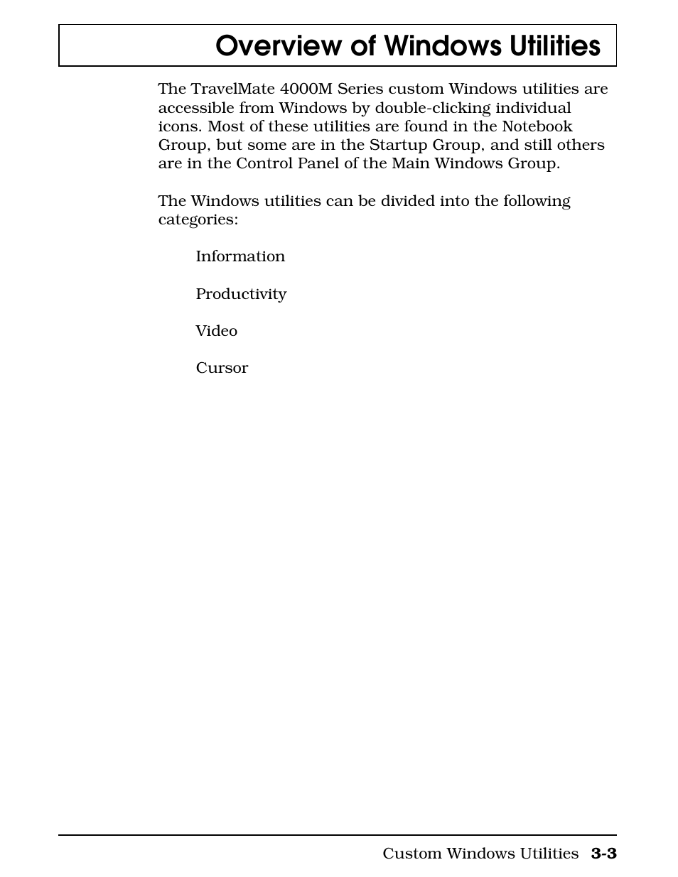 Overview of windows utilities | Texas Instruments 4000M User Manual | Page 54 / 295