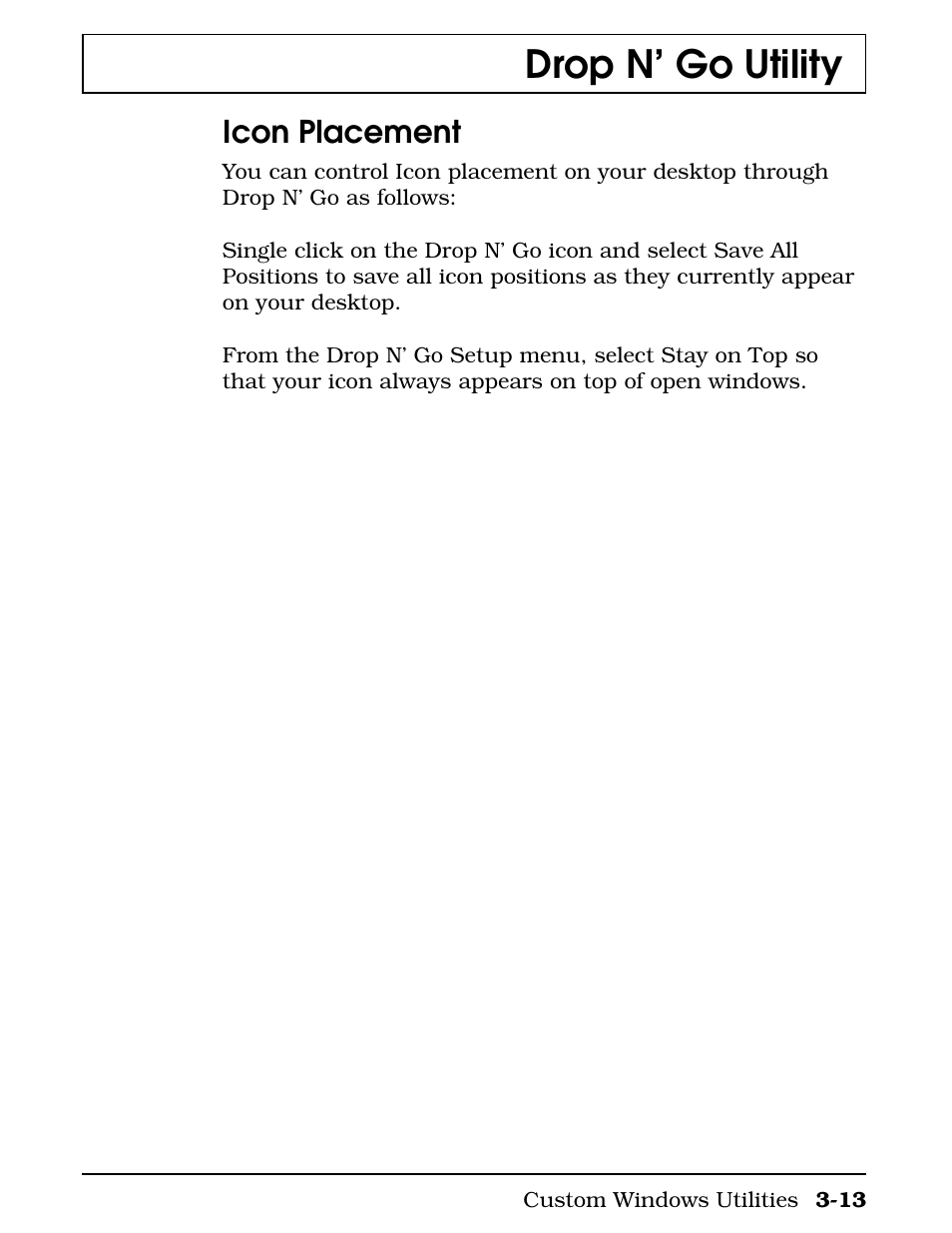 Icon placement, Drop n’ go utility | Texas Instruments 4000M User Manual | Page 64 / 295