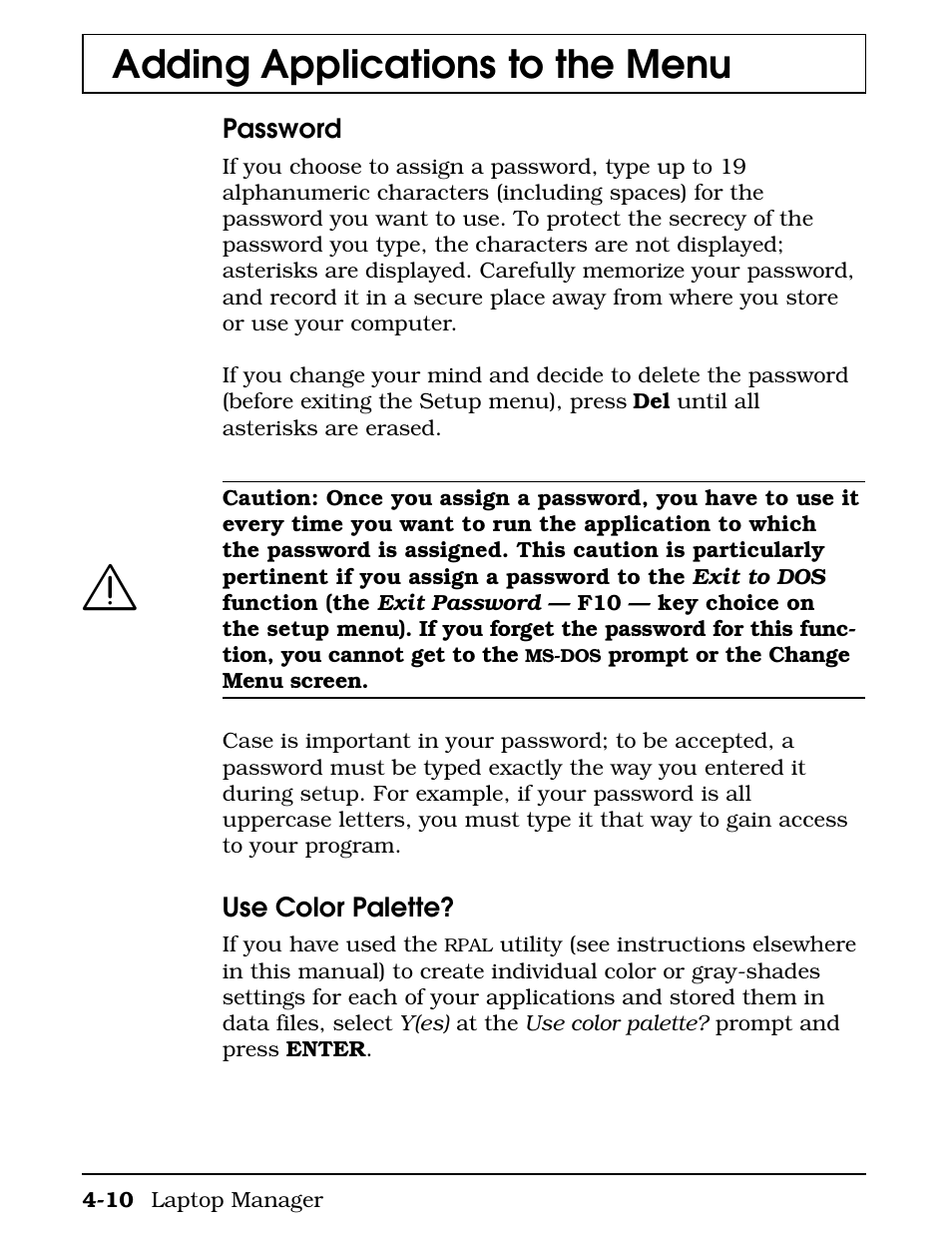 Adding applications to the menu | Texas Instruments 4000M User Manual | Page 87 / 295