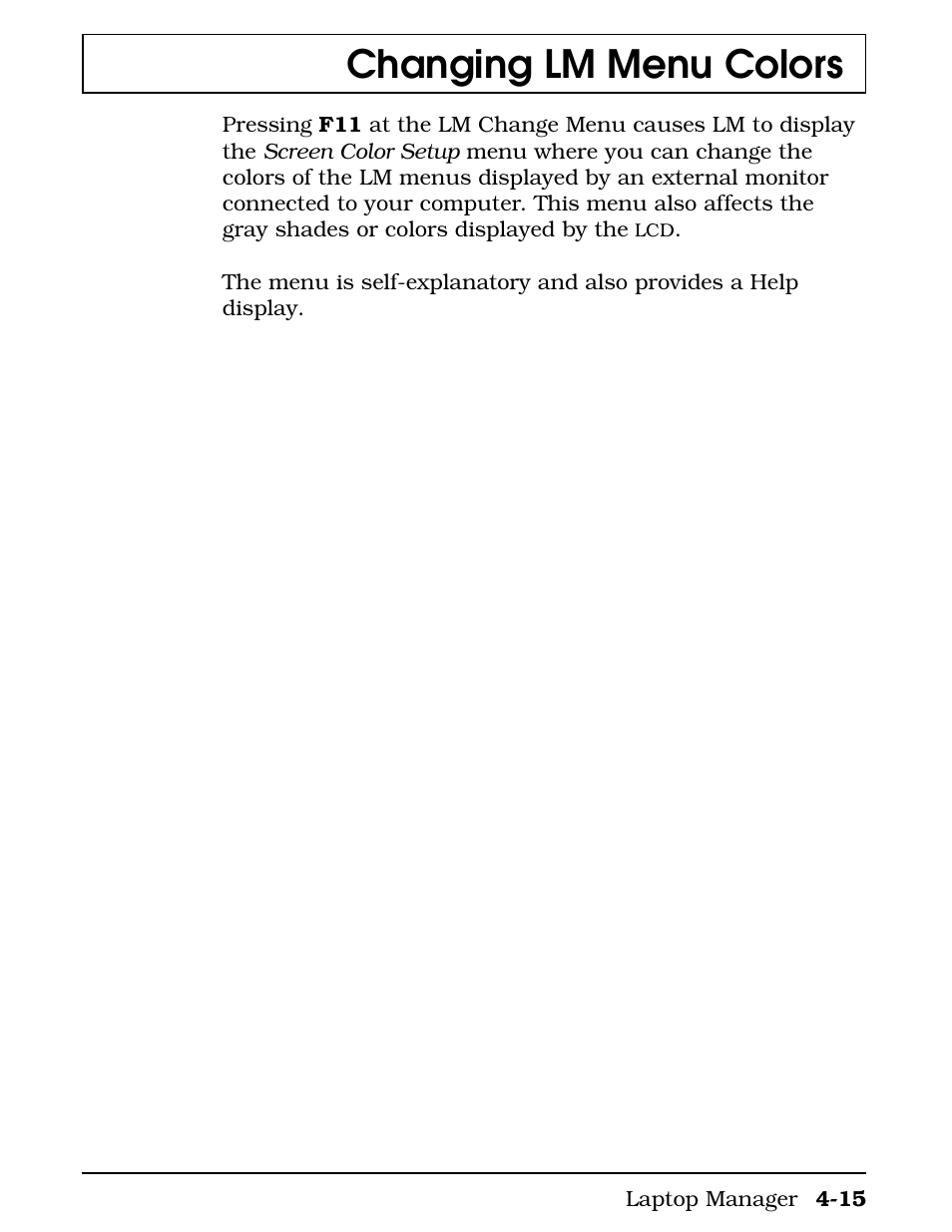 Changing lm menu colors | Texas Instruments 4000M User Manual | Page 92 / 295