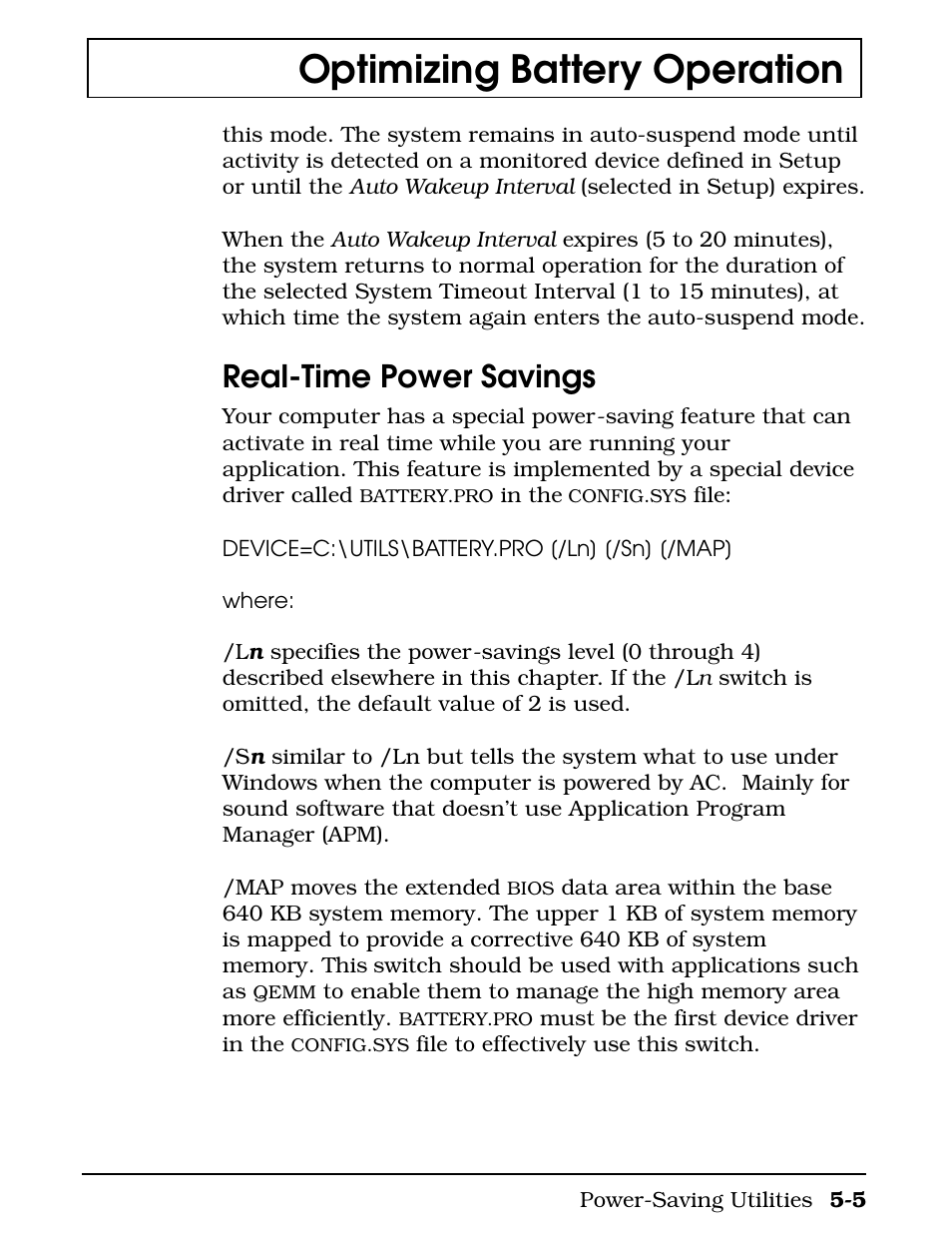 Real-time power savings, Optimizing battery operation | Texas Instruments 4000M User Manual | Page 98 / 295