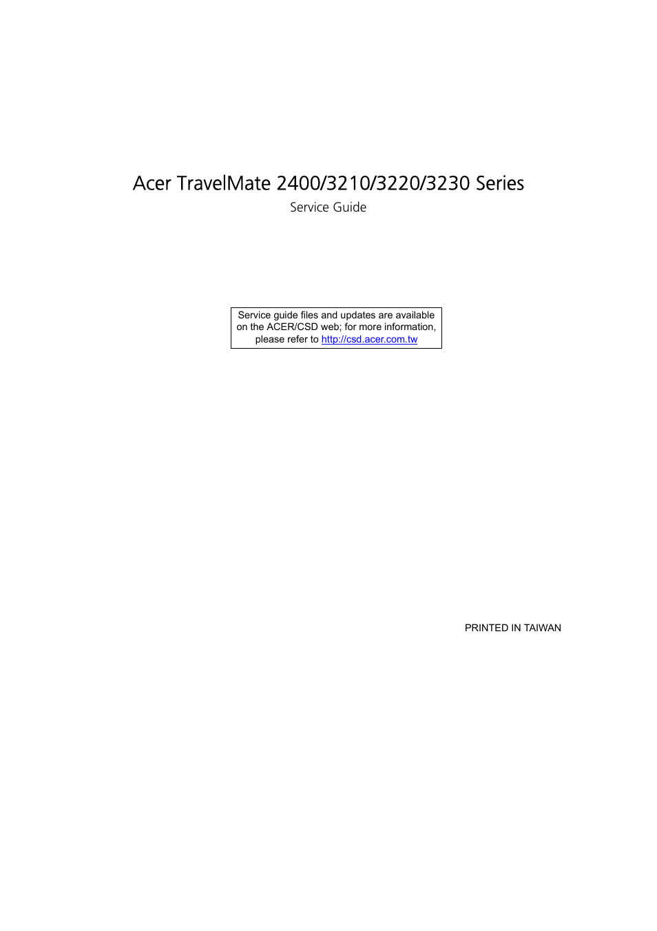 Acer 3220 User Manual | 100 pages