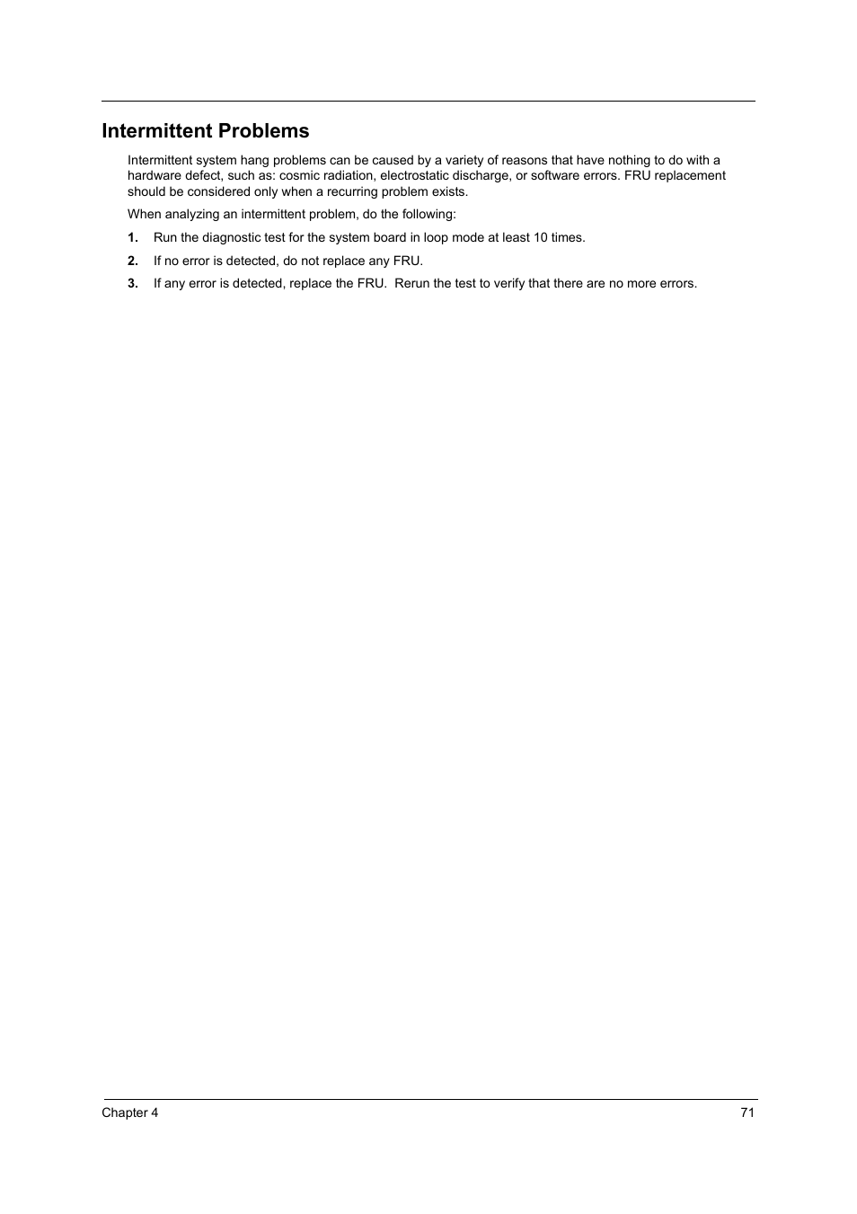 Intermittent problems | Acer 3220 User Manual | Page 78 / 100