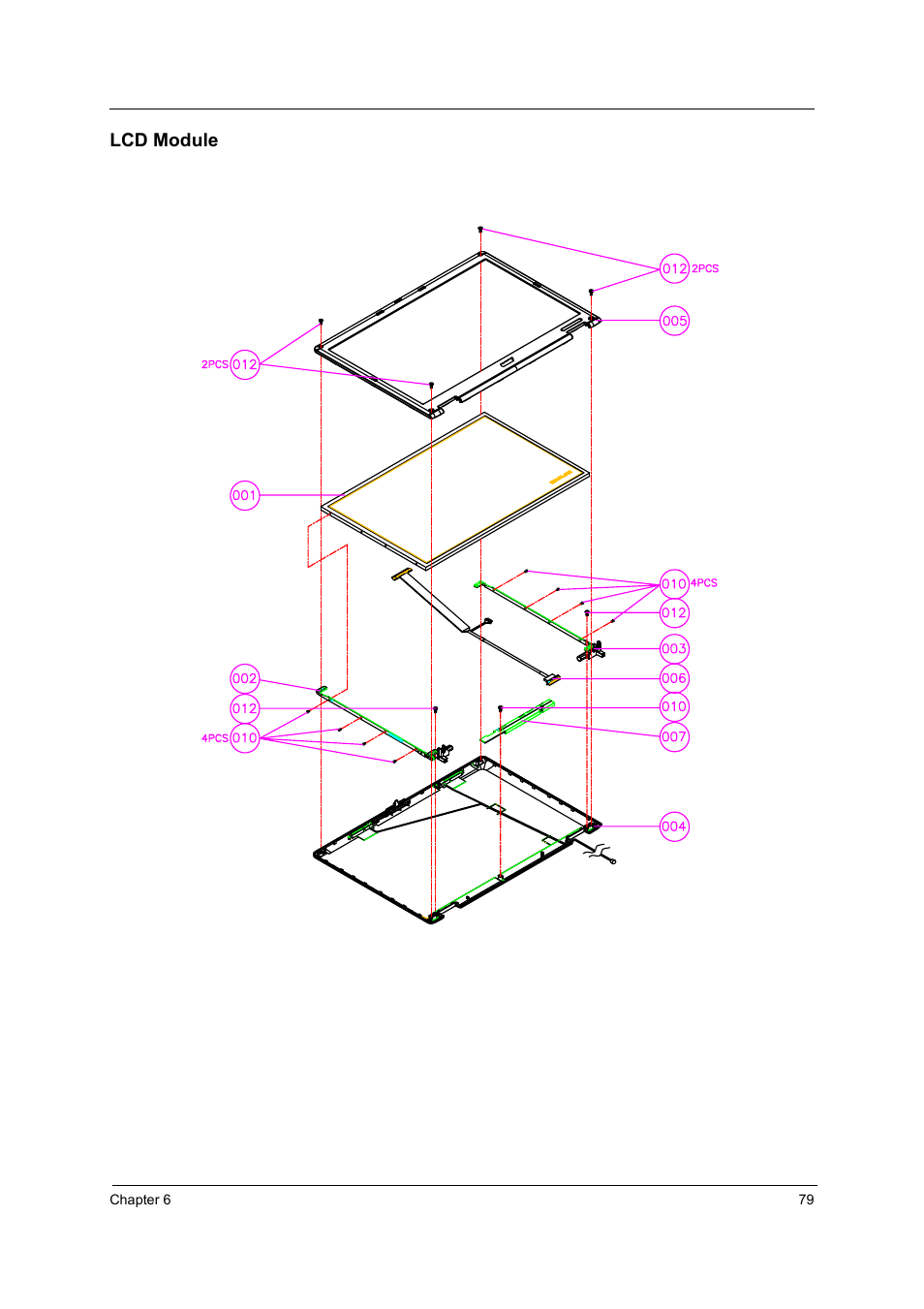 Lcd module | Acer 3220 User Manual | Page 86 / 100