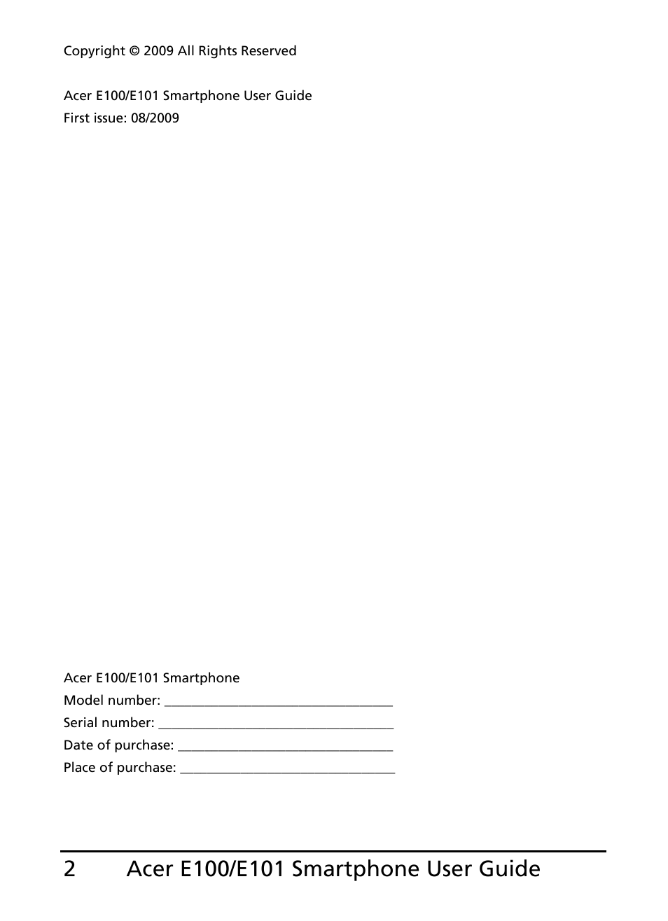 Acer E101 User Manual | Page 2 / 90
