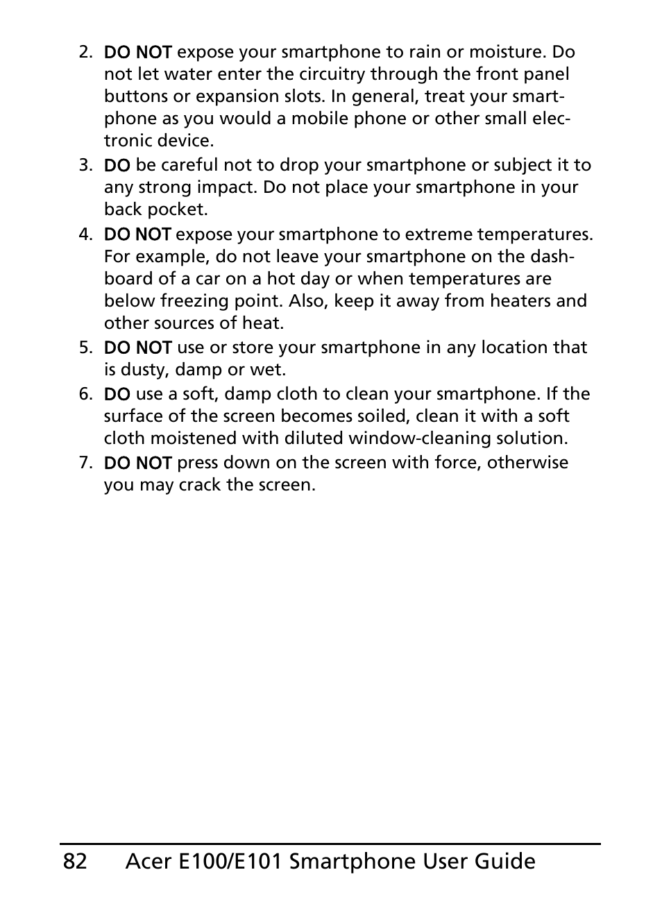 Acer E101 User Manual | Page 82 / 90