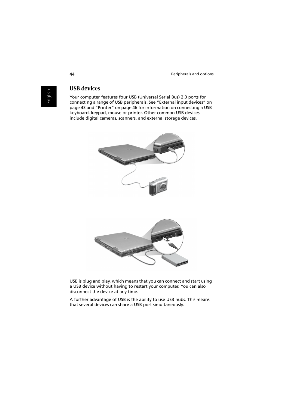Usb devices | Acer 1450 User Manual | Page 54 / 99