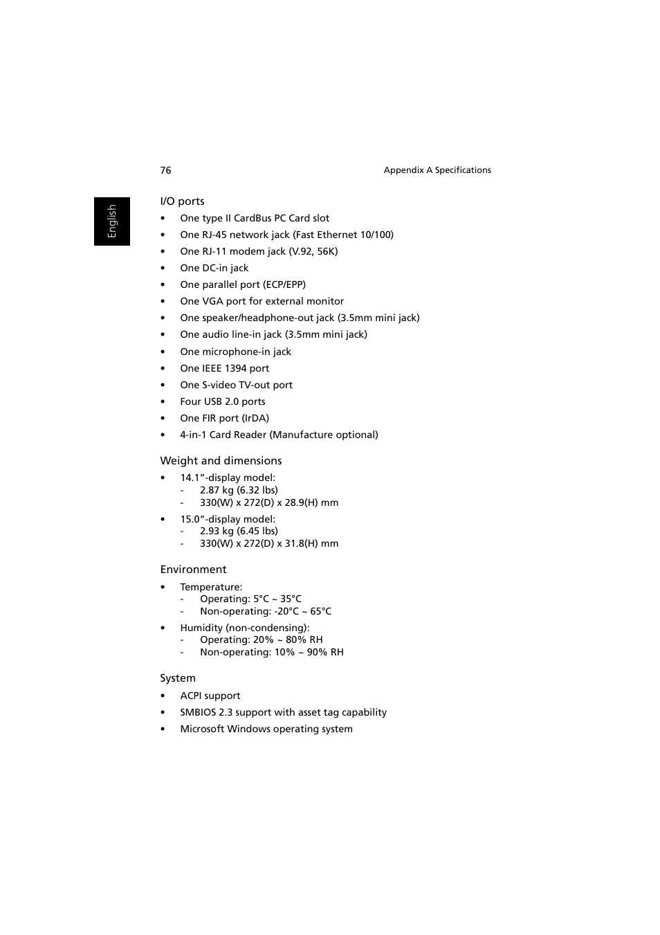 Acer 1450 User Manual | Page 86 / 99