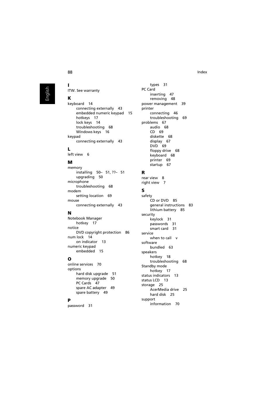 Acer 1450 User Manual | Page 98 / 99