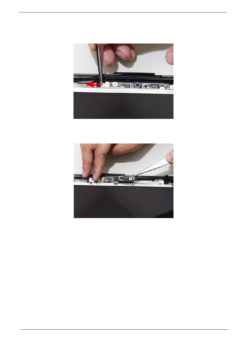 Removing the camera module | Acer 7230 User Manual | Page 102 / 186