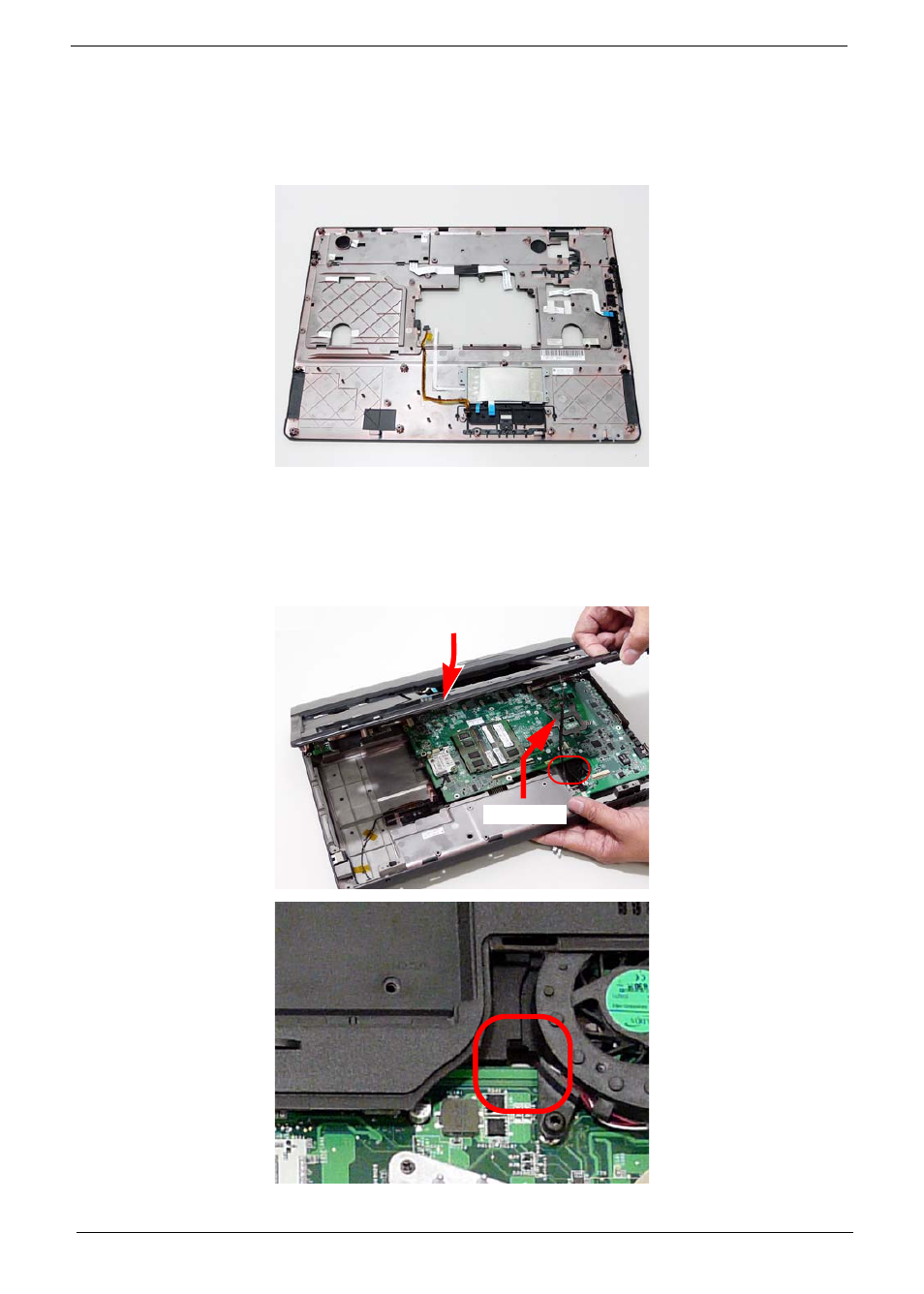 Replacing the touchpad replacing the upper cover, Replacing the touchpad, Replacing the upper cover | Acer 7230 User Manual | Page 118 / 186