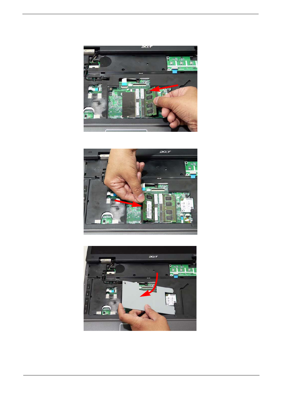 Replacing the dimm modules | Acer 7230 User Manual | Page 125 / 186