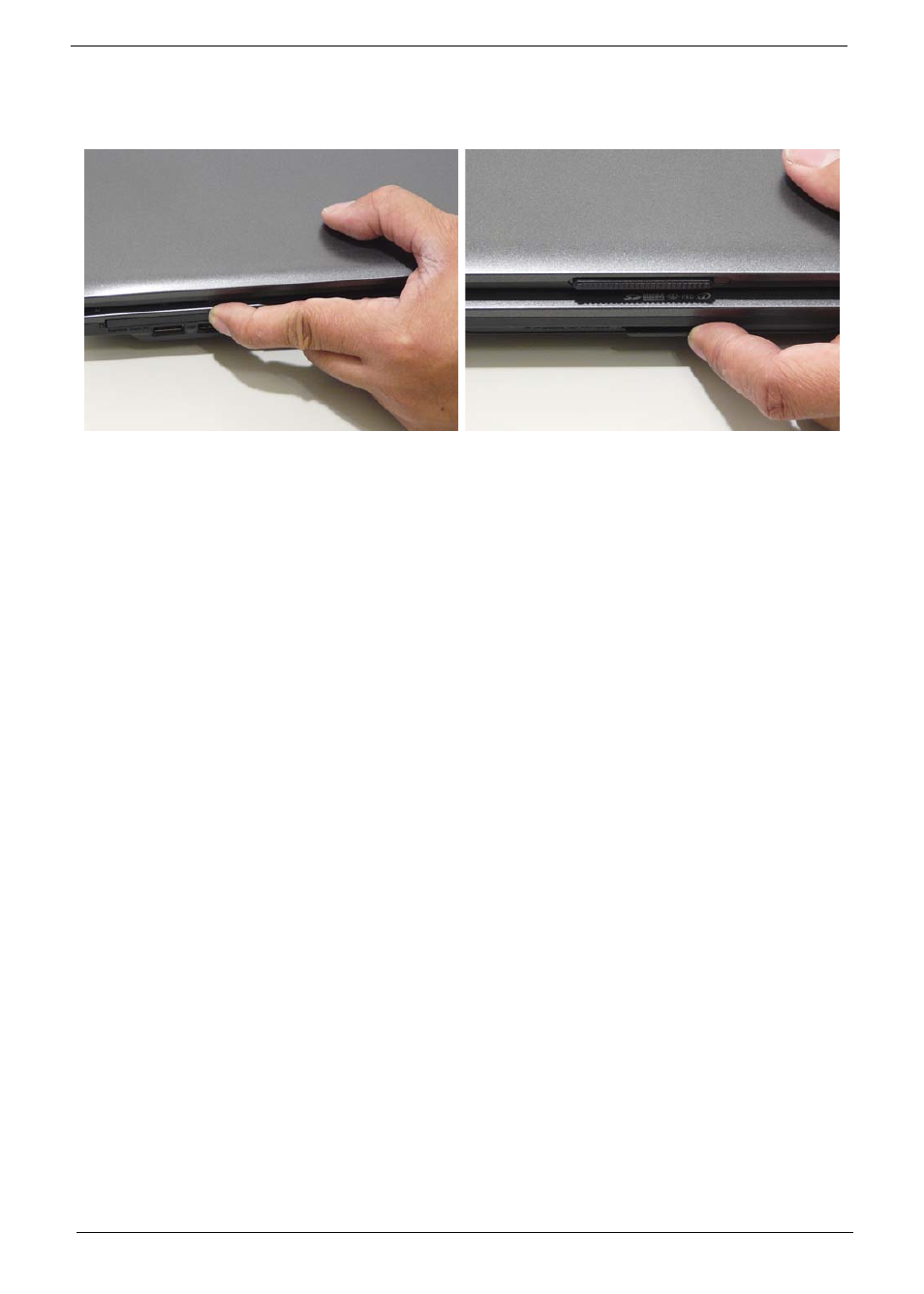 Replacing the express and sd card trays | Acer 7230 User Manual | Page 132 / 186