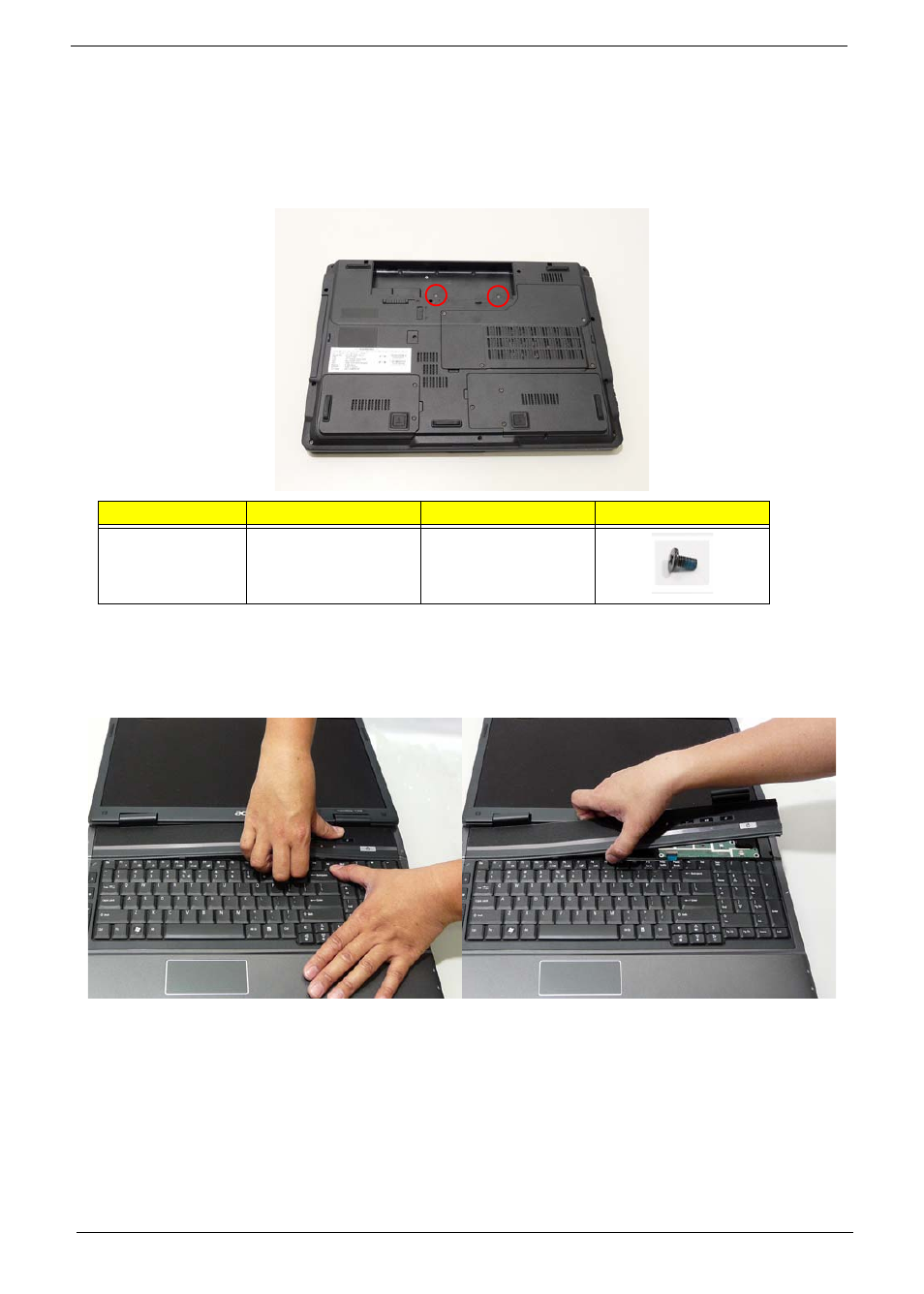 Removing the switch cover | Acer 7230 User Manual | Page 72 / 186