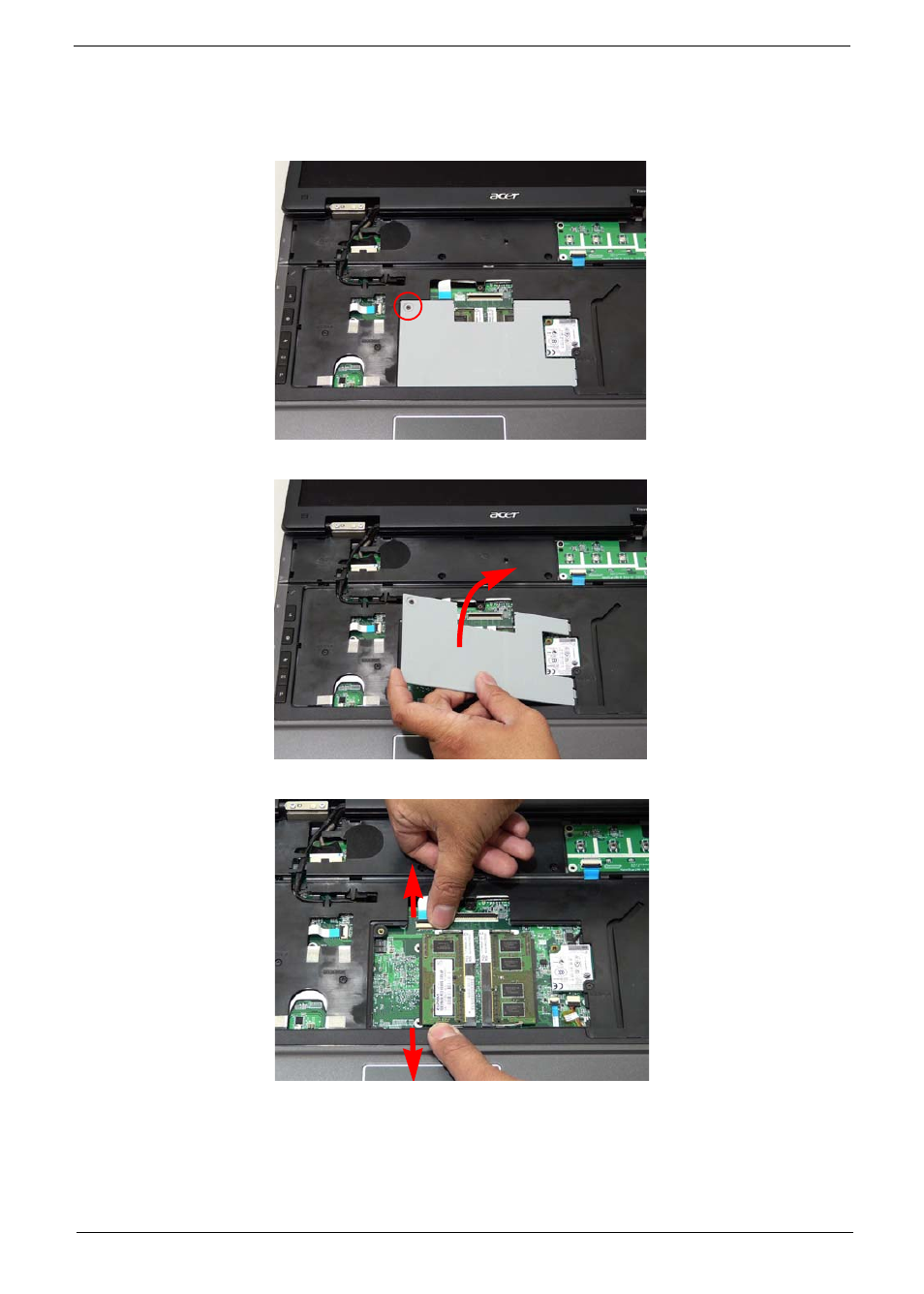 Removing the dimm modules | Acer 7230 User Manual | Page 75 / 186