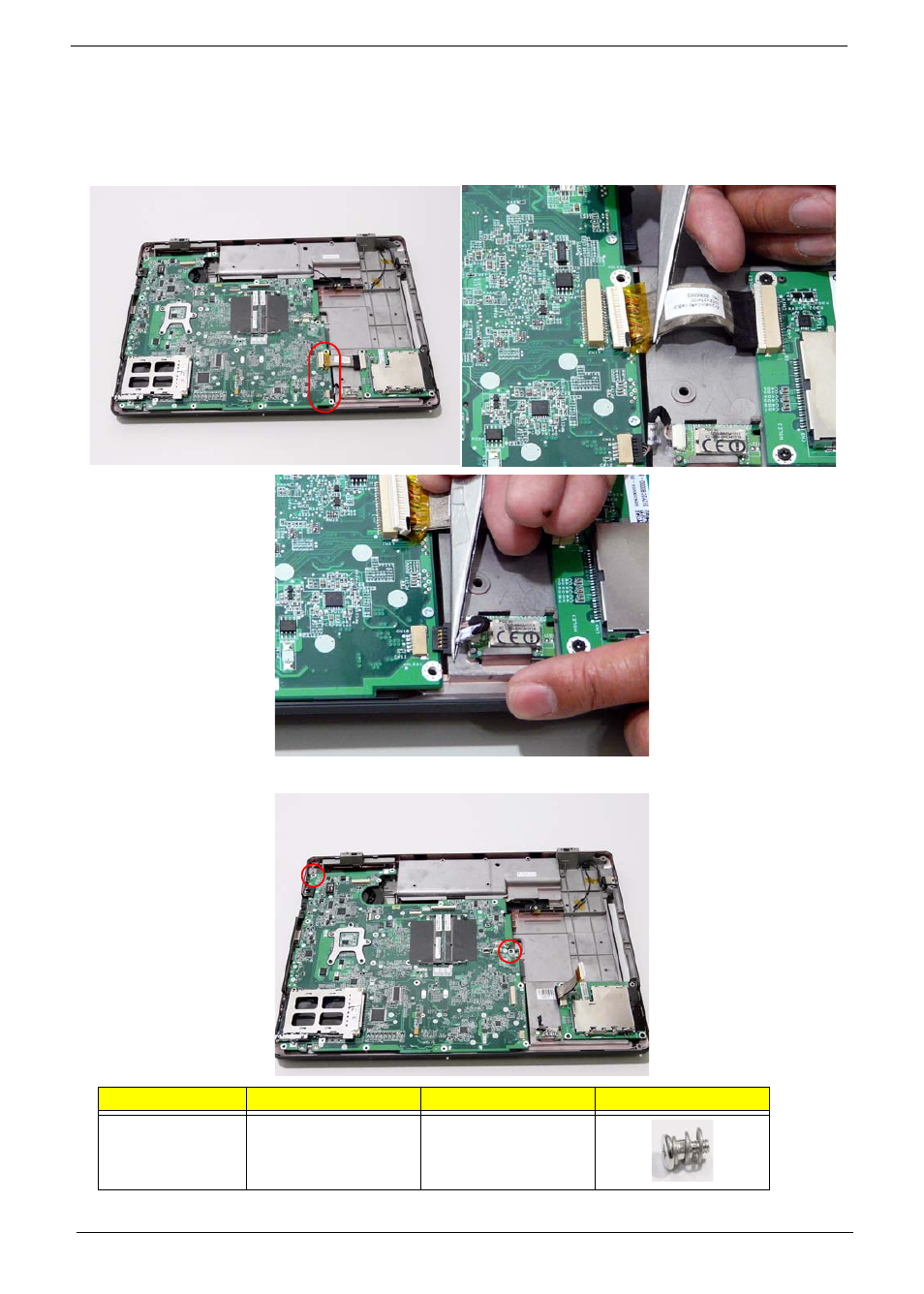 Removing the mainboard | Acer 7230 User Manual | Page 94 / 186