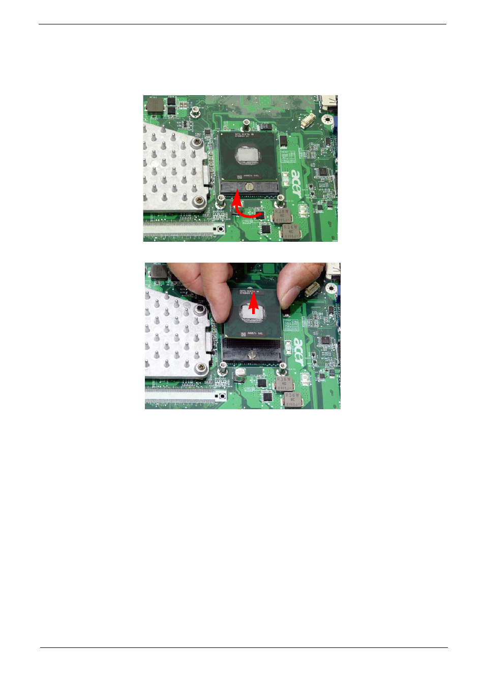 Removing the cpu | Acer 7230 User Manual | Page 97 / 186