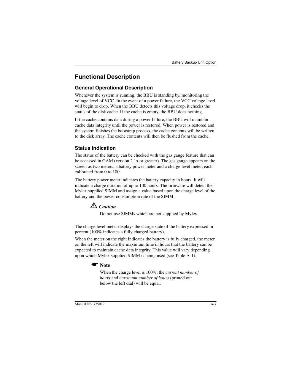 Functional description, General operational description, Status indication | Acer PCI to Ultra SCSI RAID Controllers DAC960PG User Manual | Page 39 / 86