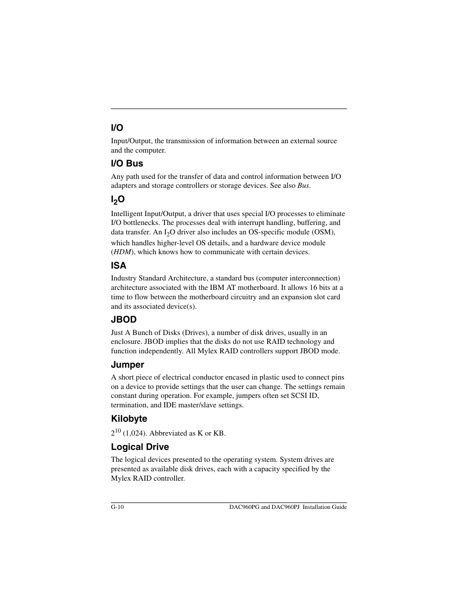 Acer PCI to Ultra SCSI RAID Controllers DAC960PG User Manual | Page 68 / 86