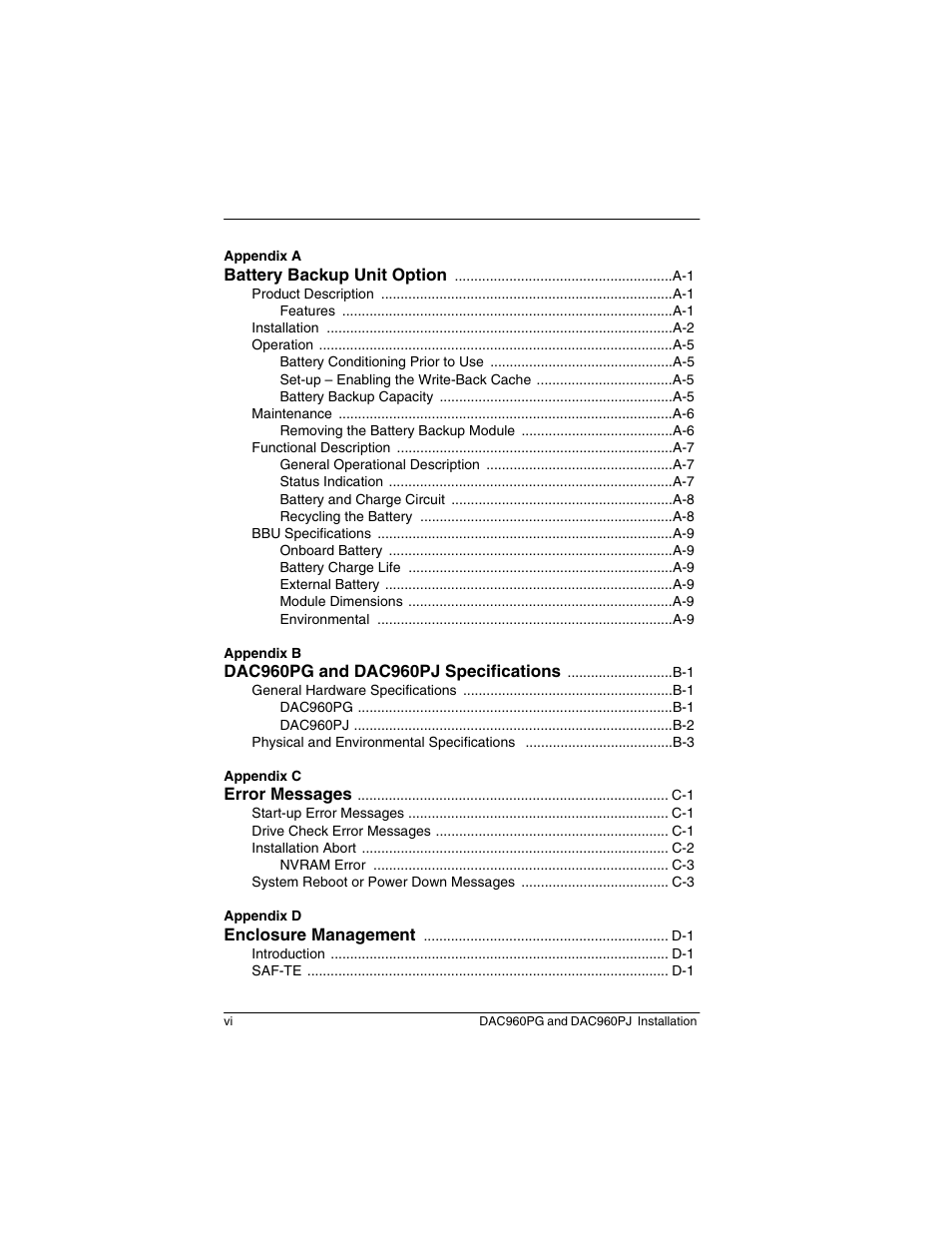 Acer PCI to Ultra SCSI RAID Controllers DAC960PG User Manual | Page 8 / 86