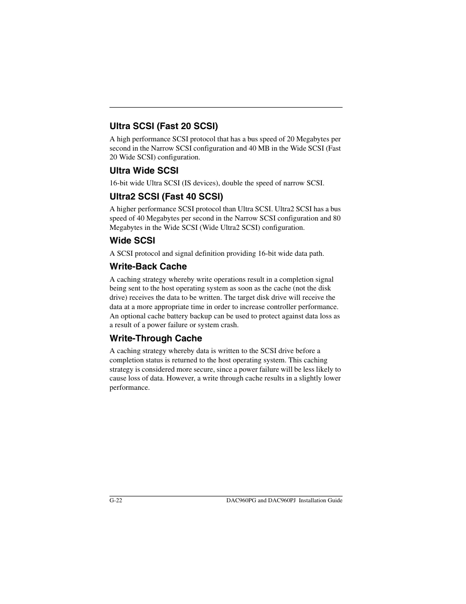 Acer PCI to Ultra SCSI RAID Controllers DAC960PG User Manual | Page 80 / 86