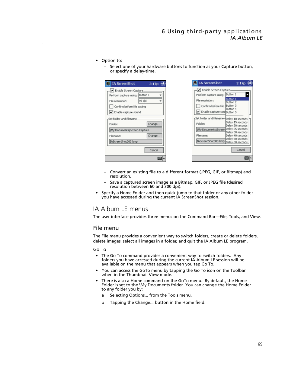 Ia album le menus, File menu | Acer N10 User Manual | Page 81 / 120