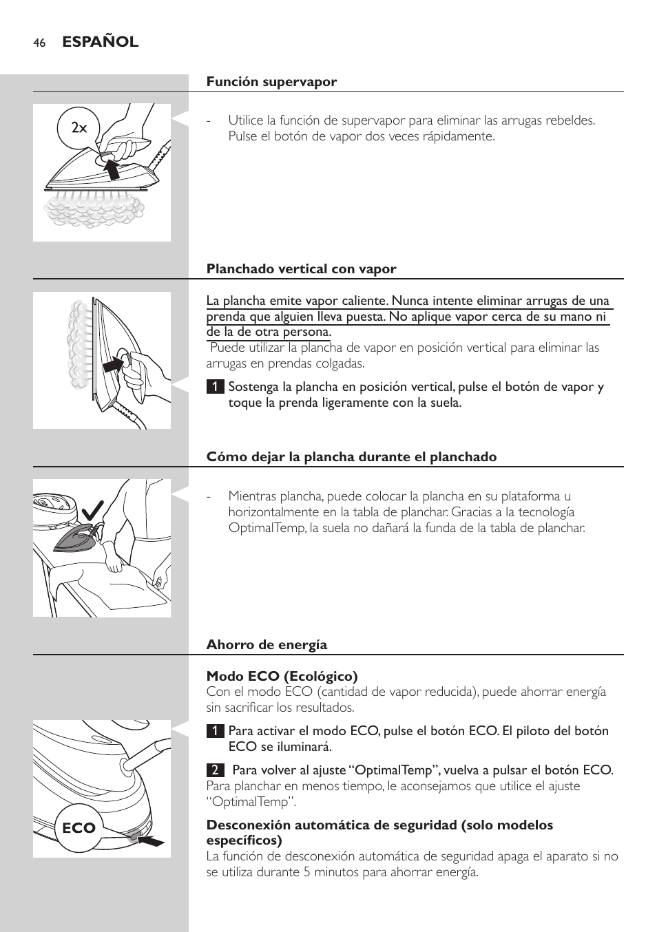 Philips PerfectCare Pure Centrale vapeur User Manual | Page 46 / 54