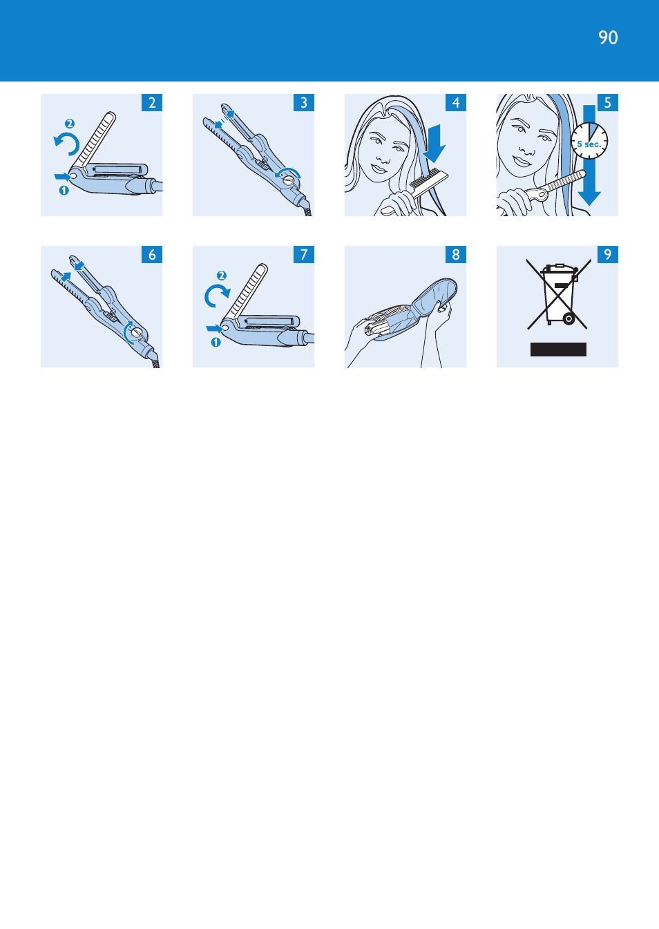 Philips SalonStraight Want2Move Lisseur User Manual | Page 90 / 92