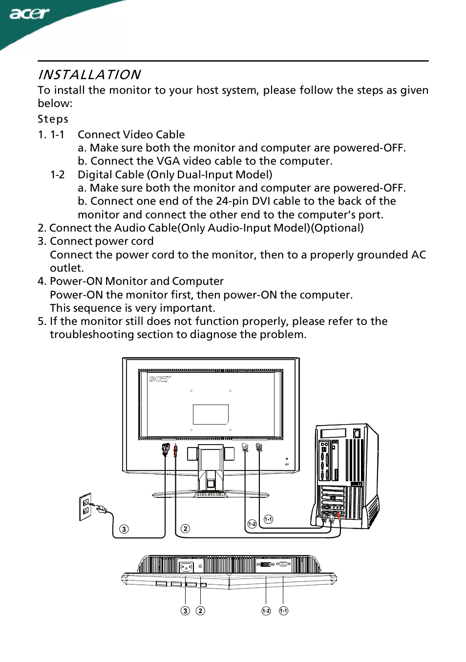 Installation | Acer ADEZ User Manual | Page 13 / 24