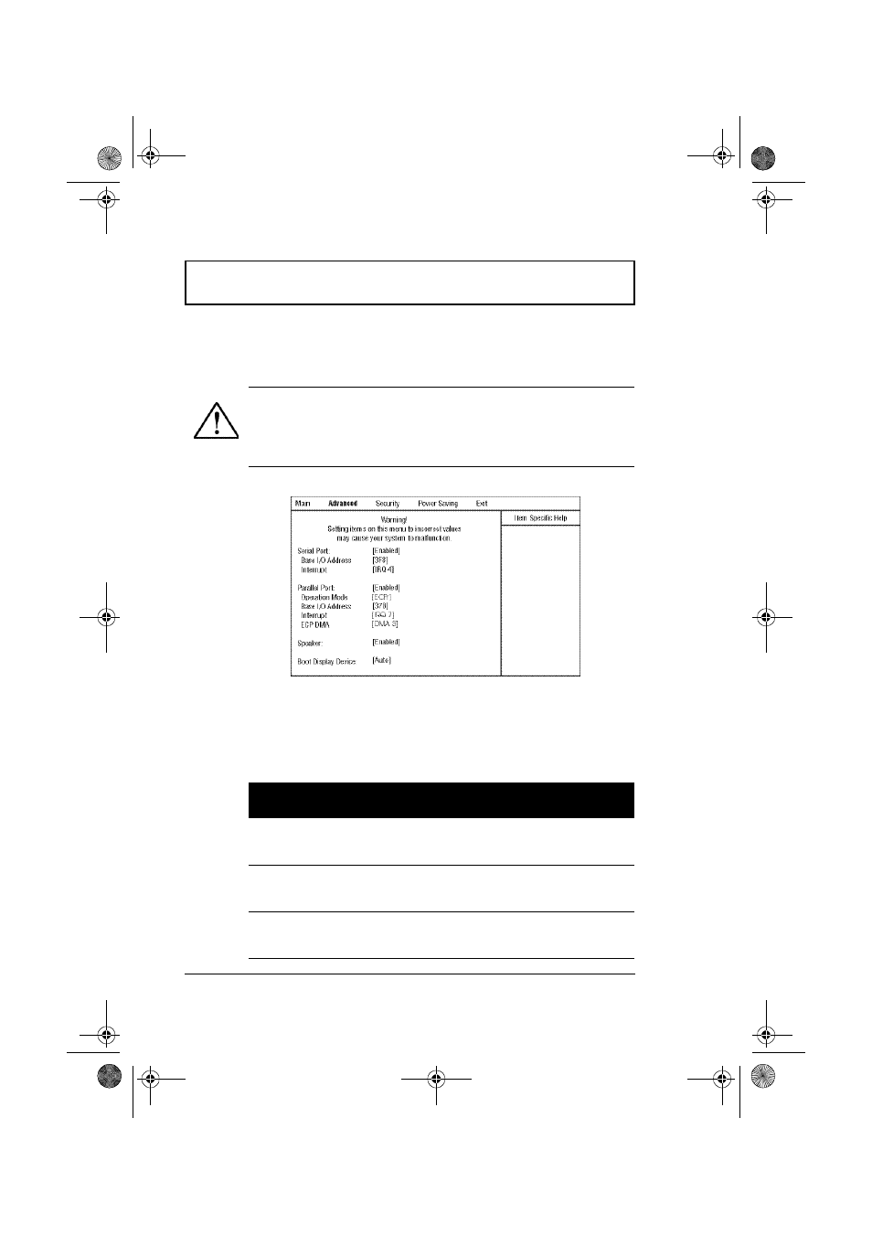 Setup utility, Advanced | Acer 310 User Manual | Page 106 / 130