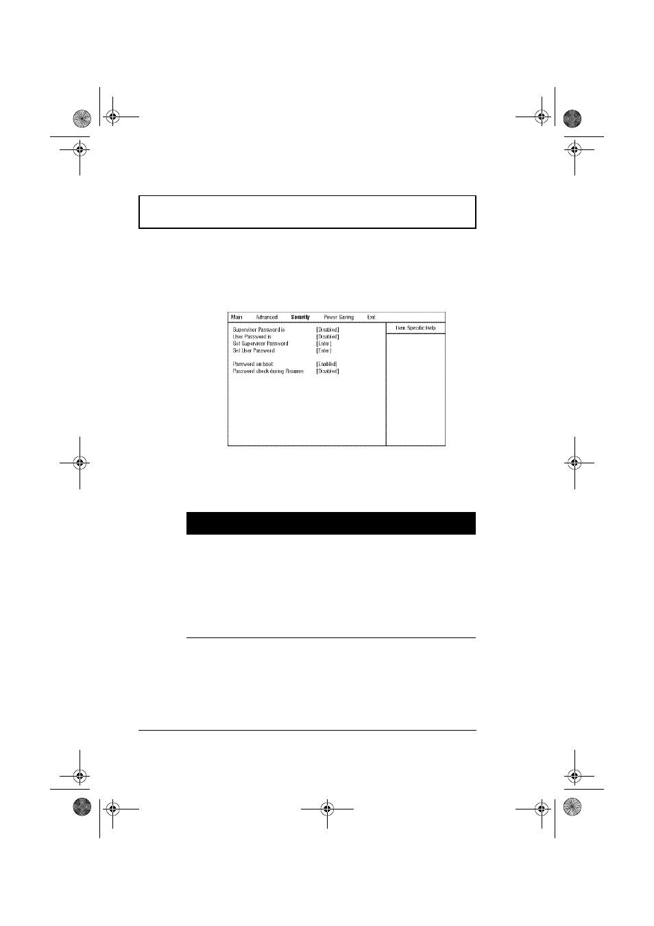Setup utility, Security | Acer 310 User Manual | Page 108 / 130
