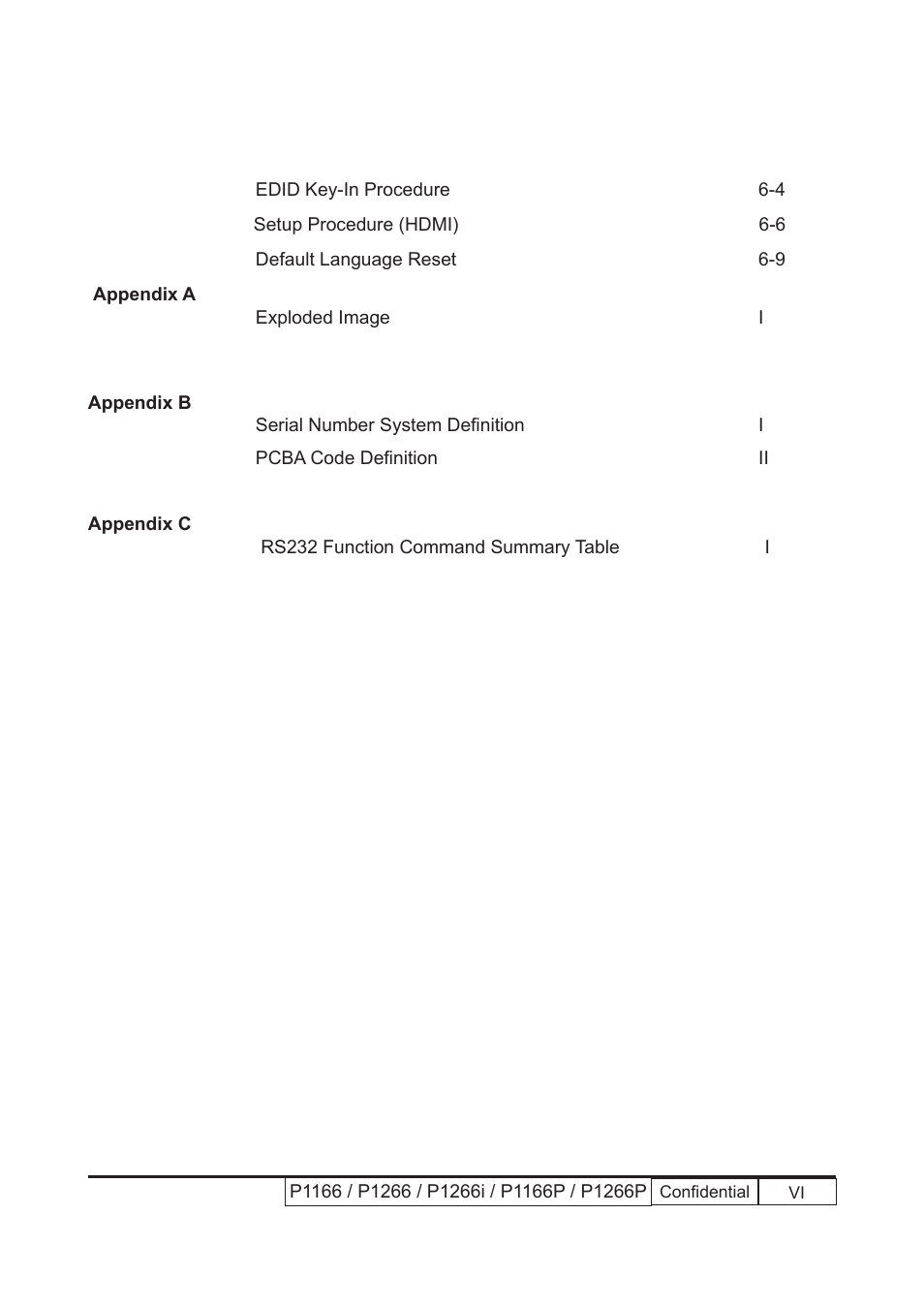 Acer P1166 User Manual | Page 7 / 126