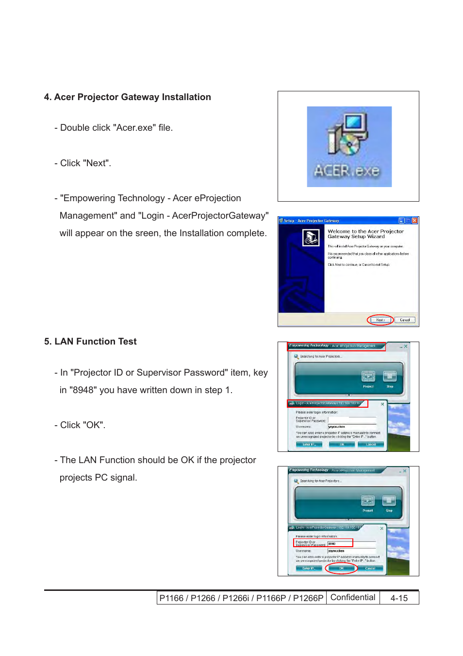 Acer P1166 User Manual | Page 81 / 126
