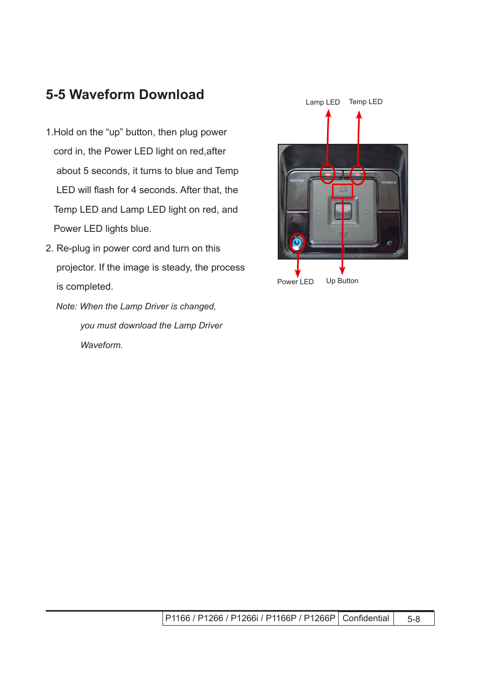 5 waveform download | Acer P1166 User Manual | Page 90 / 126