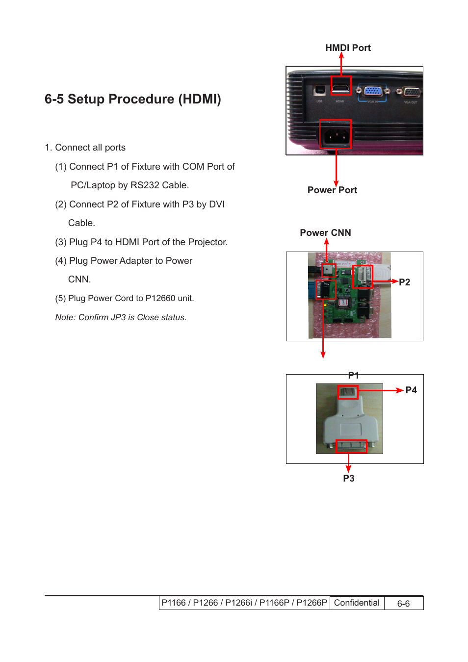 5 setup procedure (hdmi) | Acer P1166 User Manual | Page 96 / 126