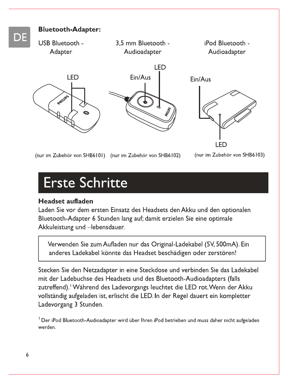 Erste schritte | Philips Casque stéréo Bluetooth User Manual | Page 27 / 117